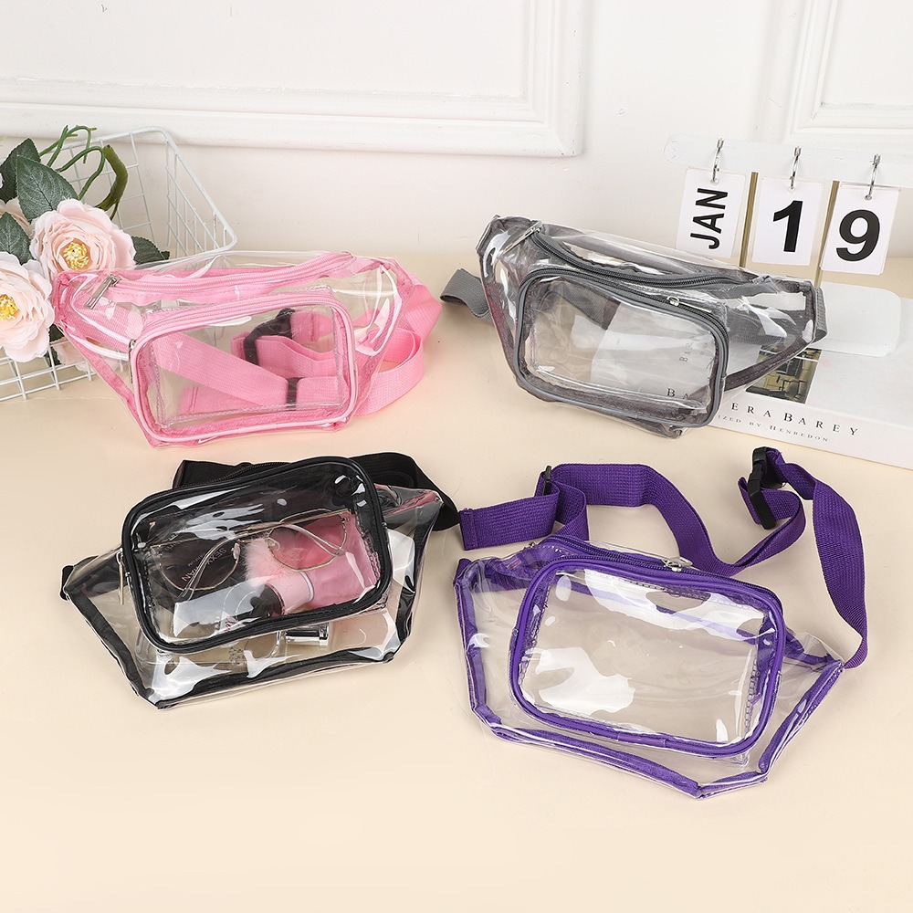 Women Bags Pack - Şeffaf Bel Çantası PVC Çok Renkli