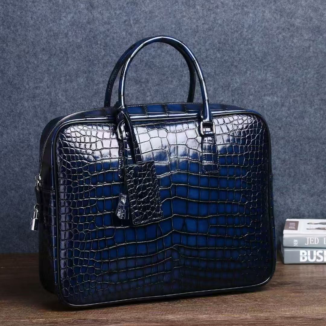 Doctor Bag Leather - 2025 Yeni Lüks Timsah Desen Hakiki