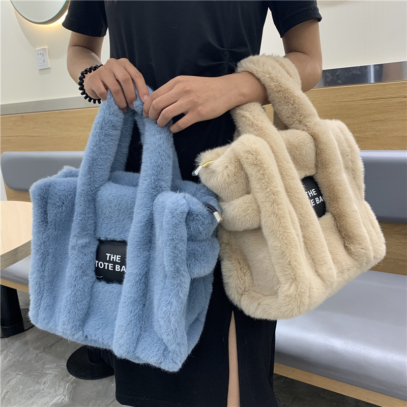 Kış Kadın Taklit Kürk Peluş To - Women'S Tote Bags Designer incelemesi ve fiyatı