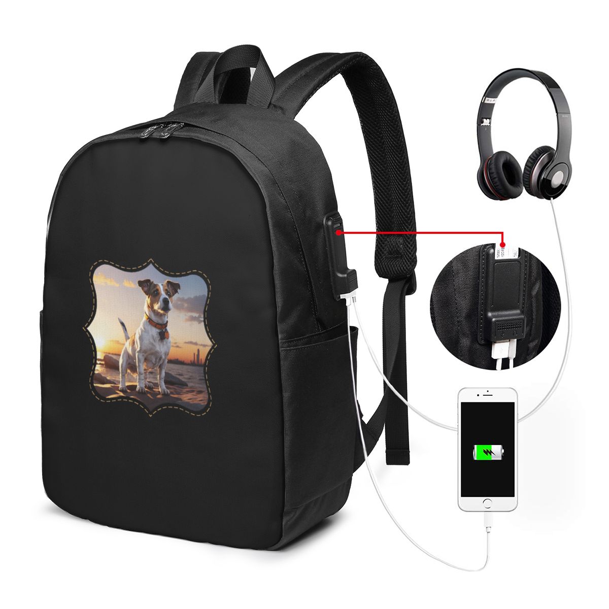 Jack Russell Köpek Gün Batımın - Women'S Bag incelemesi ve fiyatı